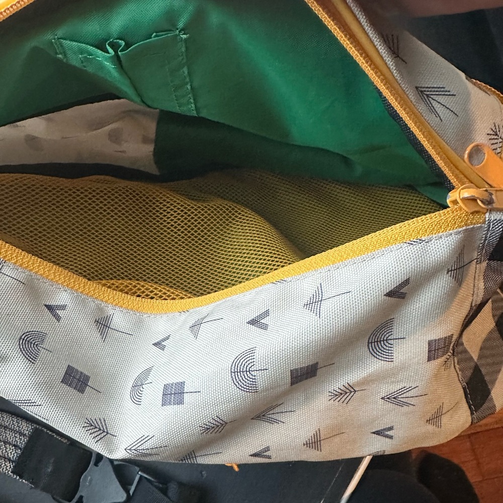 Kavu Checkered Sling Bag with Yellow Trim - Picture 7 of 7